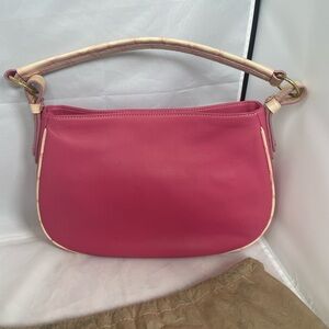 Brahmin Smooth Genuine Leather Pink Shoulder Purse